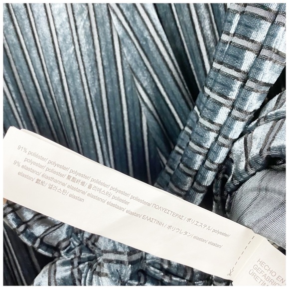 Zara Gray Velvet Striped Jumpsuit Size Medium - Picture 10 of 11